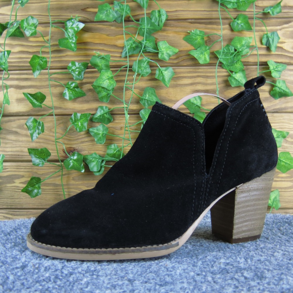 Artisan by Zigi Sindy Black Suede Block Heel Ankle Boots Women's‎ Size 8.5